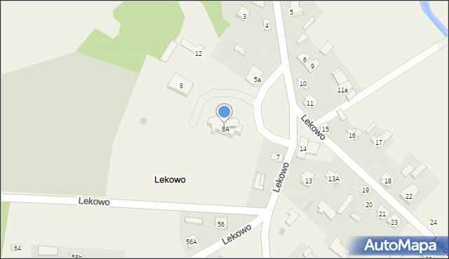 Lekowo, Lekowo, 8A, mapa Lekowo