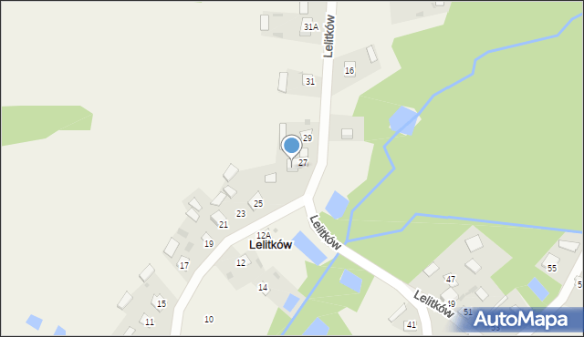 Lelitków, Lelitków, 27A, mapa Lelitków