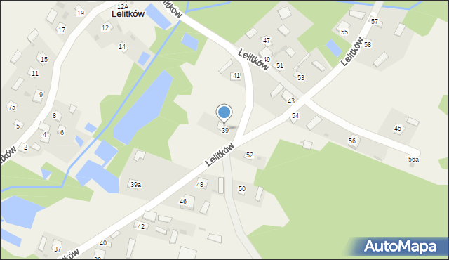 Lelitków, Lelitków, 39, mapa Lelitków