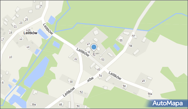 Lelitków, Lelitków, 51, mapa Lelitków
