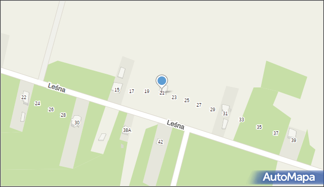 Lelów, Leśna, 21, mapa Lelów