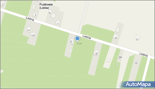 Lelów, Leśna, 24, mapa Lelów