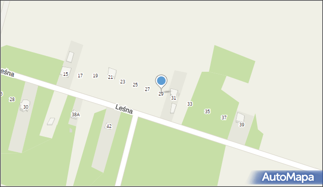 Lelów, Leśna, 29, mapa Lelów