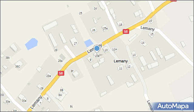 Lemany, Lemany, 10a, mapa Lemany