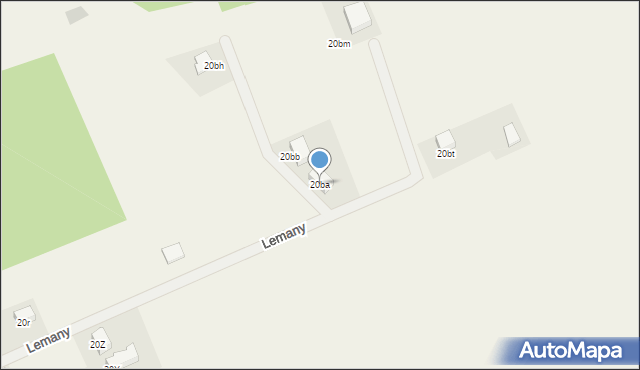 Lemany, Lemany, 20ba, mapa Lemany