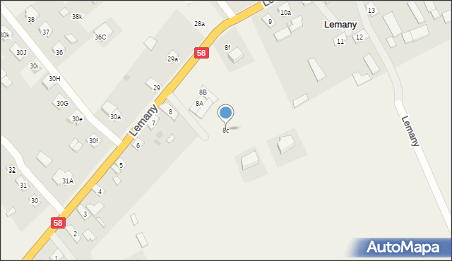 Lemany, Lemany, 8c, mapa Lemany