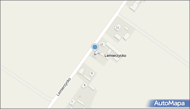Lemierzycko, Lemierzycko, 9a, mapa Lemierzycko