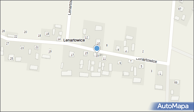 Lenartowice, Lenartowice, 13, mapa Lenartowice