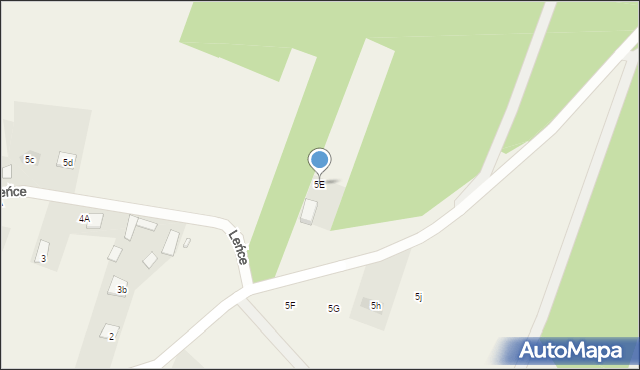 Leńce, Leńce, 5E, mapa Leńce