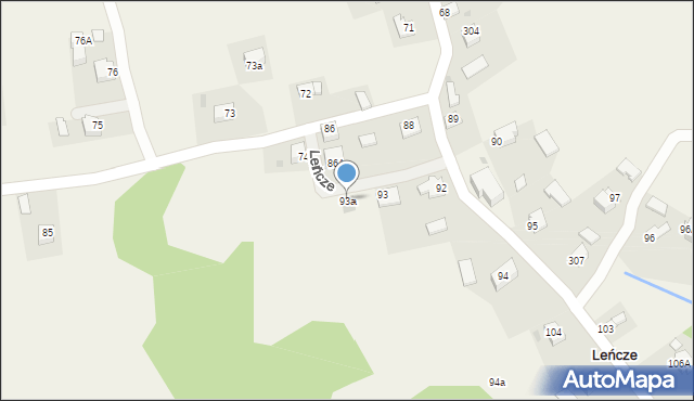 Leńcze, Leńcze, 93a, mapa Leńcze