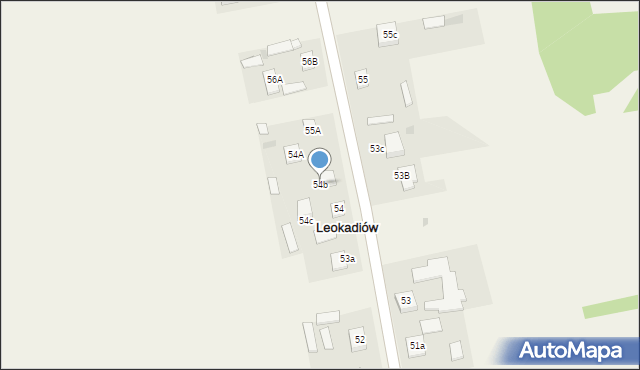 Leokadiów, Leokadiów, 54b, mapa Leokadiów