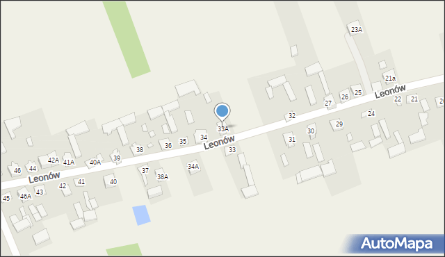 Leonów, Leonów, 33A, mapa Leonów