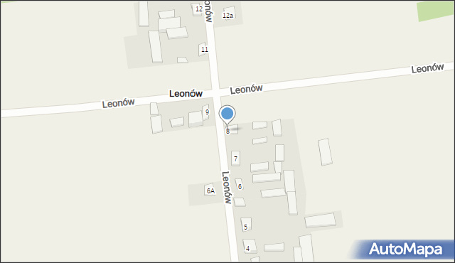 Leonów, Leonów, 8, mapa Leonów