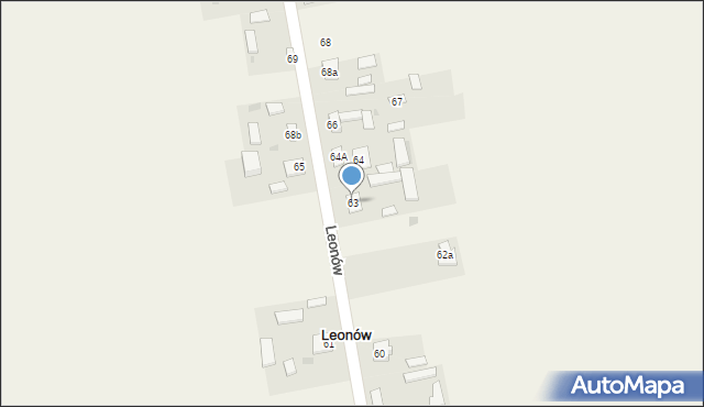 Leonów, Leonów, 63, mapa Leonów