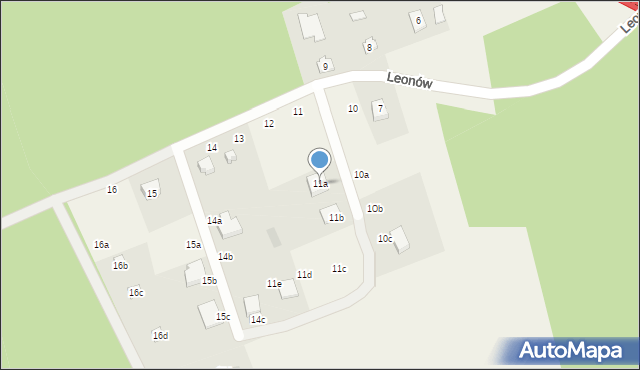 Leonów, Leonów, 11a, mapa Leonów