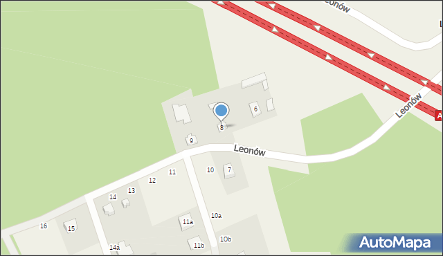 Leonów, Leonów, 8, mapa Leonów