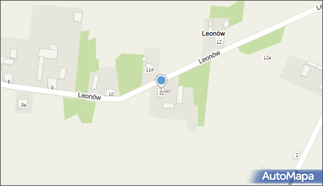 Leonów, Leonów, 11, mapa Leonów