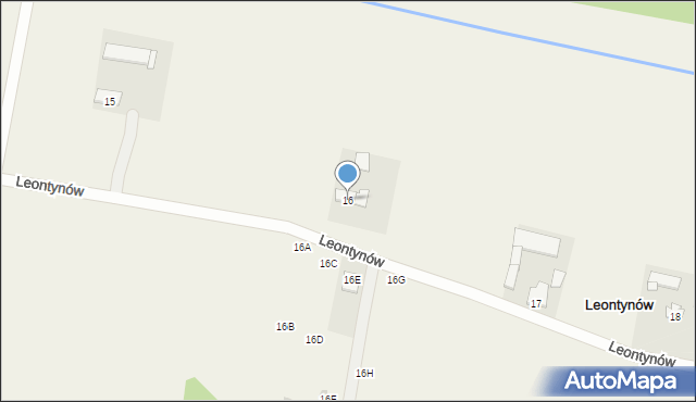 Leontynów, Leontynów, 16, mapa Leontynów