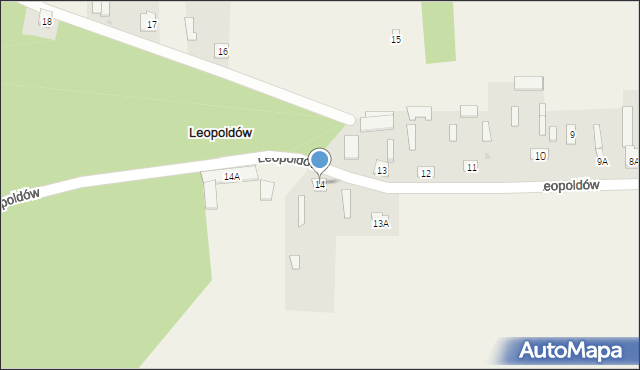 Leopoldów, Leopoldów, 14, mapa Leopoldów