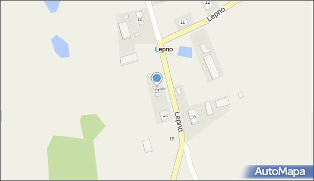 Lepno, Lepno, 13, mapa Lepno