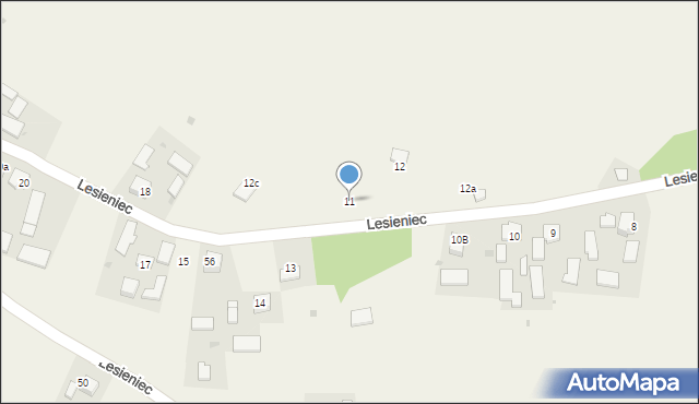Lesieniec, Lesieniec, 11, mapa Lesieniec