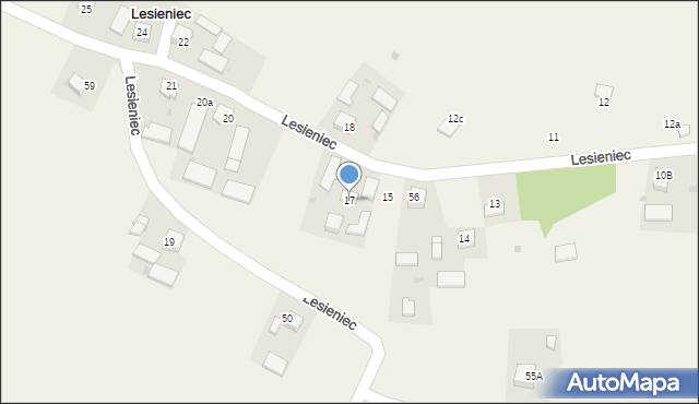 Lesieniec, Lesieniec, 17, mapa Lesieniec