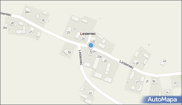 Lesieniec, Lesieniec, 21, mapa Lesieniec