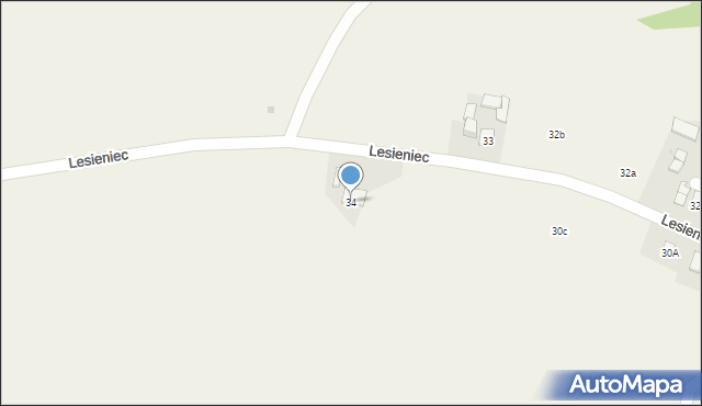 Lesieniec, Lesieniec, 34, mapa Lesieniec