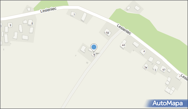 Lesieniec, Lesieniec, 5, mapa Lesieniec