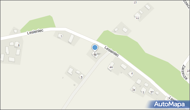 Lesieniec, Lesieniec, 58, mapa Lesieniec