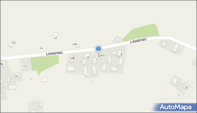 Lesieniec, Lesieniec, 9, mapa Lesieniec
