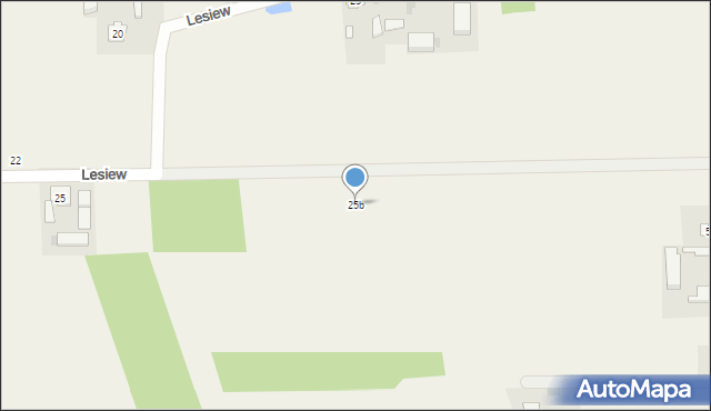 Lesiew, Lesiew, 25b, mapa Lesiew
