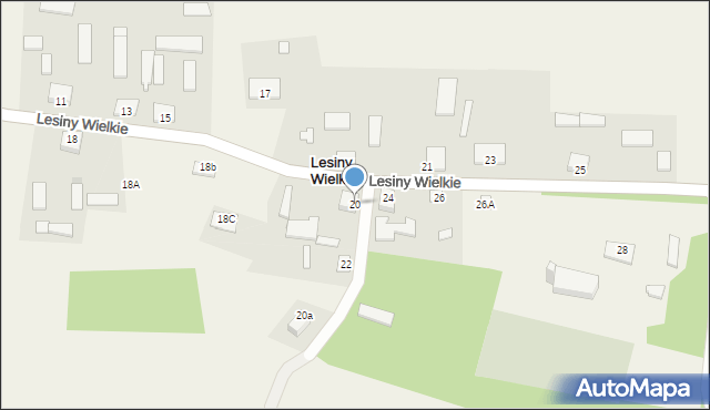 Lesiny Wielkie, Lesiny Wielkie, 20, mapa Lesiny Wielkie