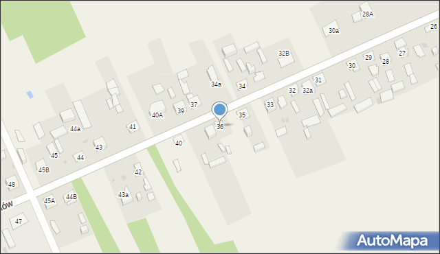 Lesiów, Lesiów, 36, mapa Lesiów