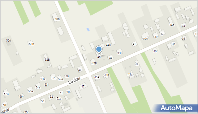 Lesiów, Lesiów, 45, mapa Lesiów