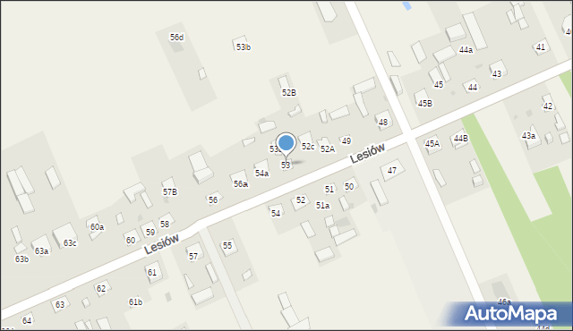 Lesiów, Lesiów, 53, mapa Lesiów