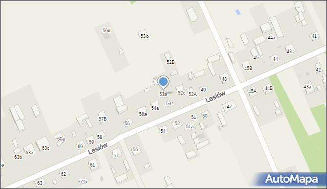 Lesiów, Lesiów, 53a, mapa Lesiów