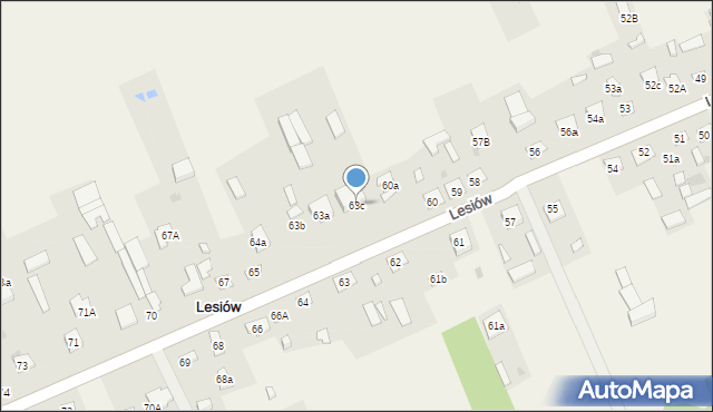 Lesiów, Lesiów, 63c, mapa Lesiów