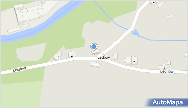 Leśna, Lechów, 9, mapa Leśna