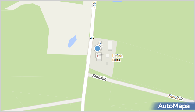 Leśna Huta, Leśna Huta, 1, mapa Leśna Huta