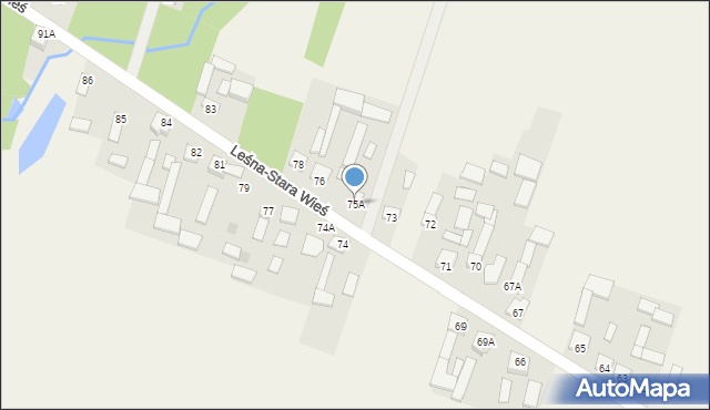 Leśna-Stara Wieś, Leśna-Stara Wieś, 75A, mapa Leśna-Stara Wieś