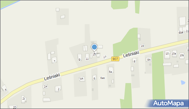 Leśniaki, Leśniaki, 15, mapa Leśniaki