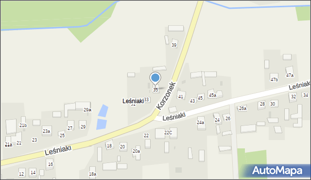 Leśniaki, Leśniaki, 35, mapa Leśniaki