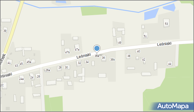 Leśniaki, Leśniaki, 36a, mapa Leśniaki