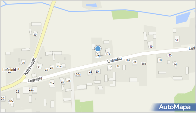 Leśniaki, Leśniaki, 47b, mapa Leśniaki