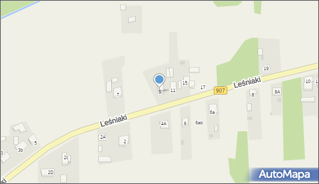 Leśniaki, Leśniaki, 9, mapa Leśniaki