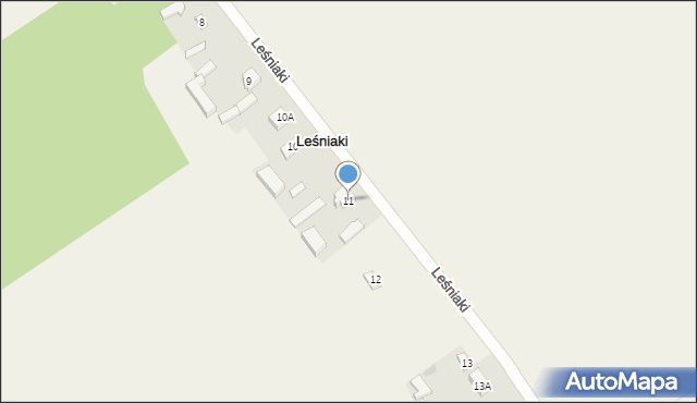 Leśniaki, Leśniaki, 11, mapa Leśniaki