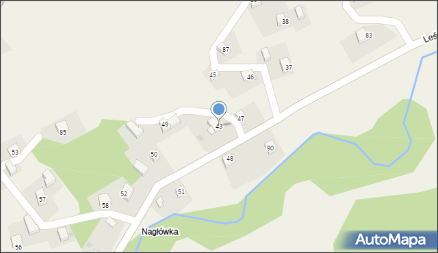 Leśnica, Leśnica, 43, mapa Leśnica