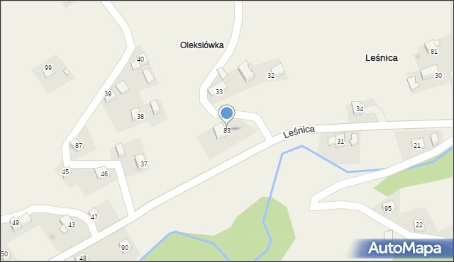 Leśnica, Leśnica, 83, mapa Leśnica