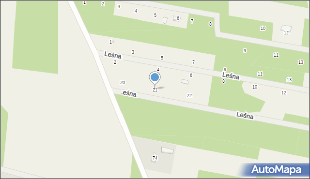 Leśnica, Leśna, 21, mapa Leśnica